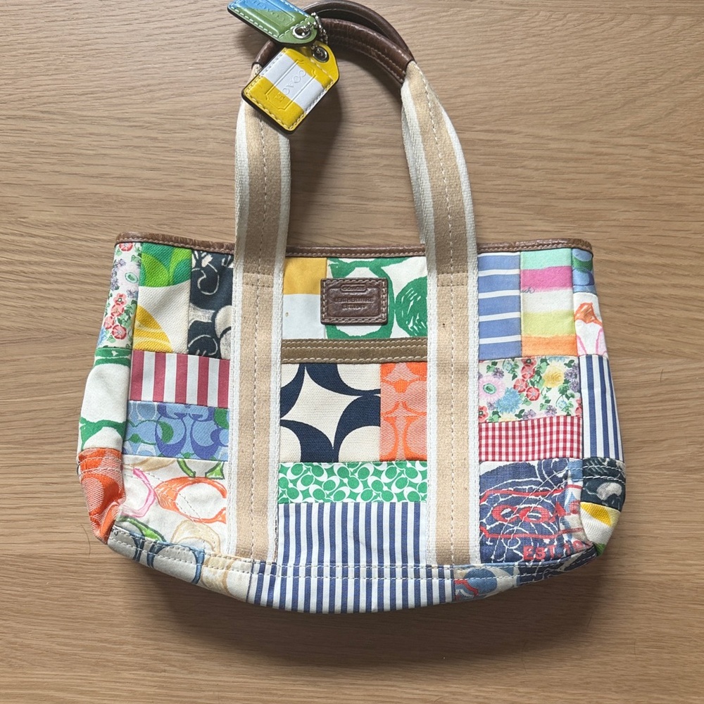 Coach Multicolor Patchwork Hampton Tote Bag - image 1